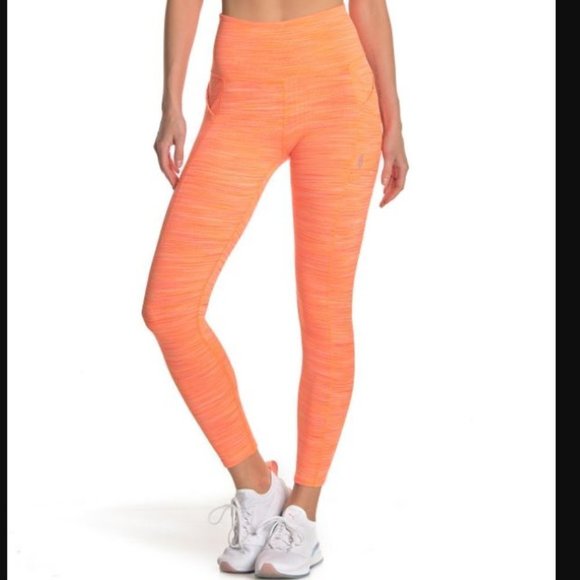 Free People Pants - Free People Movement Neon Mango Roll Out Leggings